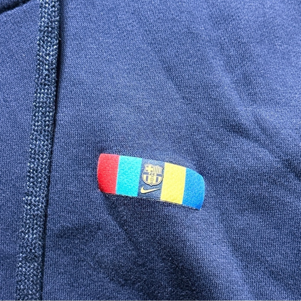 Nike Mens Barcelona Club Team Zip Up Hoodie Size S Navy Blue Sporty Athletic - Picture 4 of 12